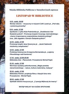 Listopadowe wydarzenia kulturalne w Bibliotece Głównej